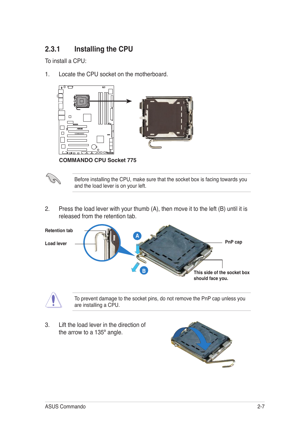 1 installing the cpu | Asus E2938 User Manual | Page 31 / 154