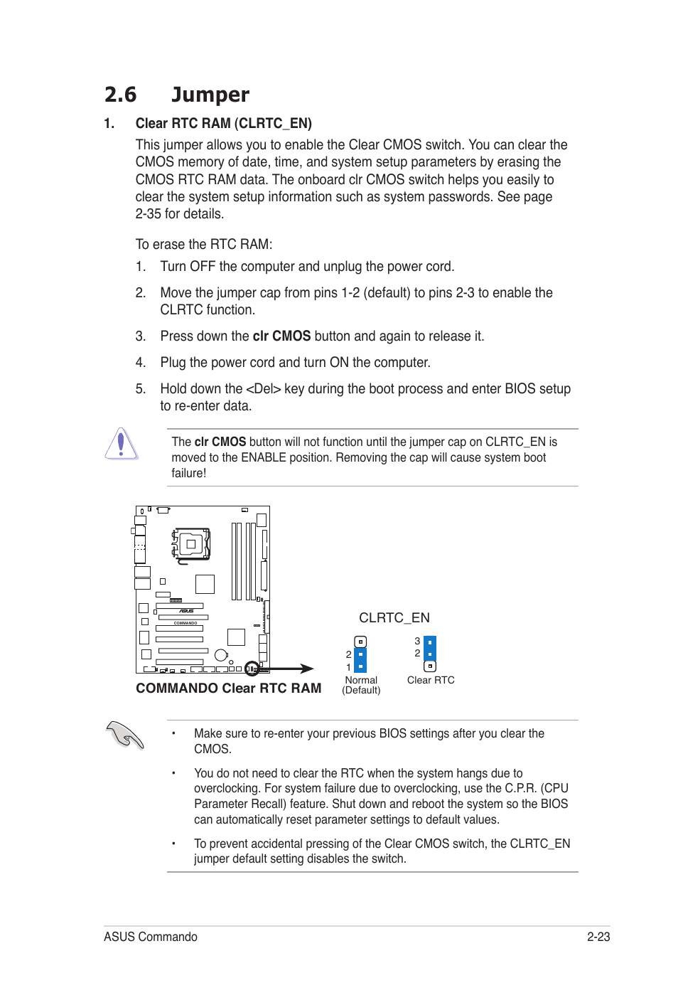 6 jumper | Asus E2938 User Manual | Page 47 / 154