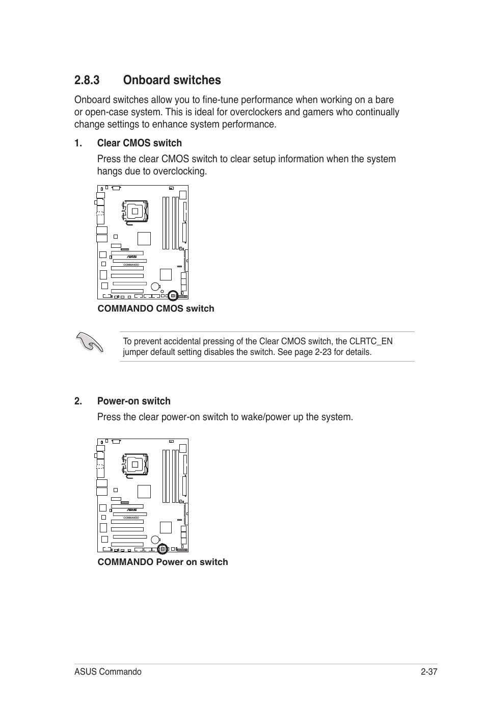 3 onboard switches | Asus E2938 User Manual | Page 61 / 154