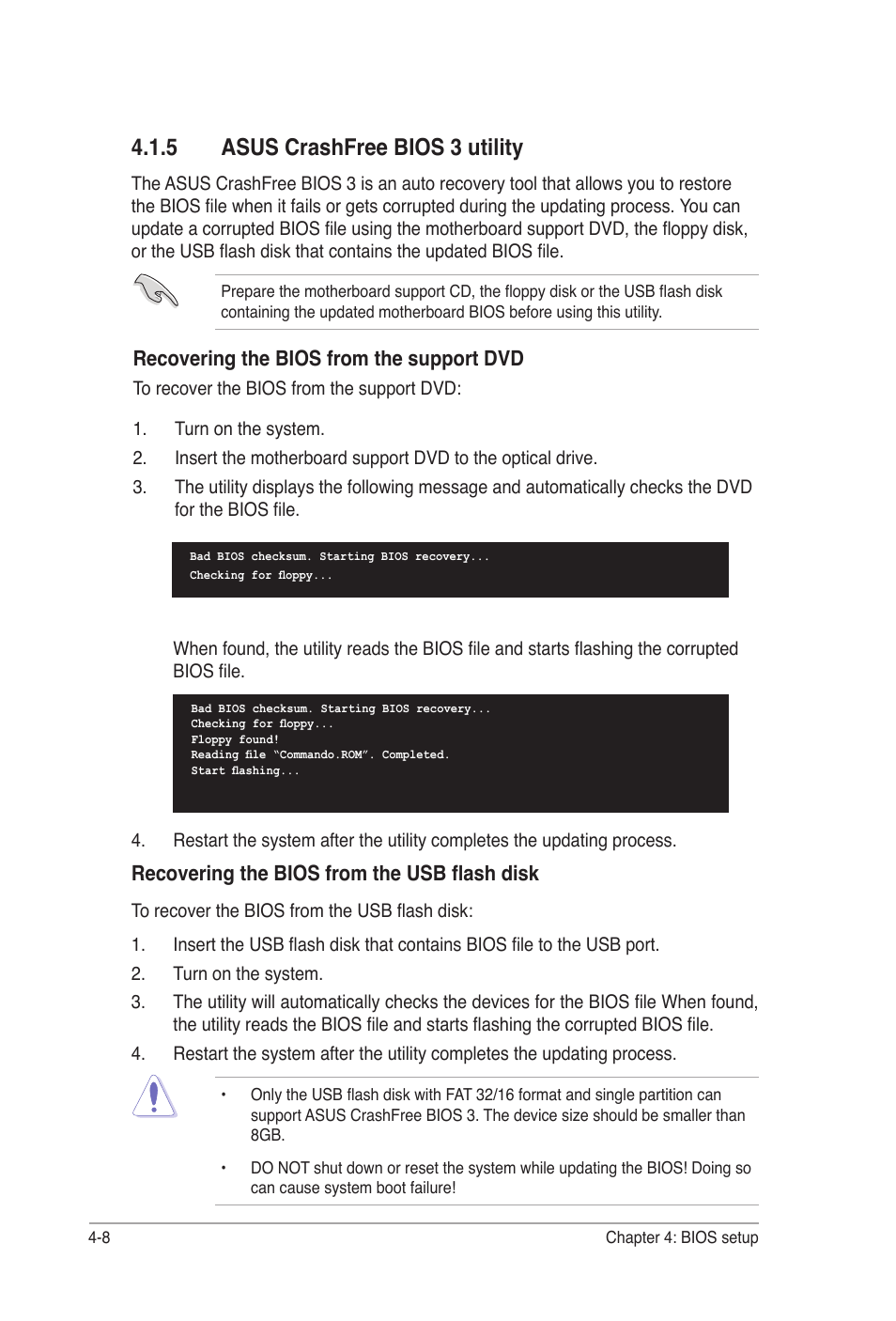 5 asus crashfree bios 3 utility | Asus E2938 User Manual | Page 76 / 154