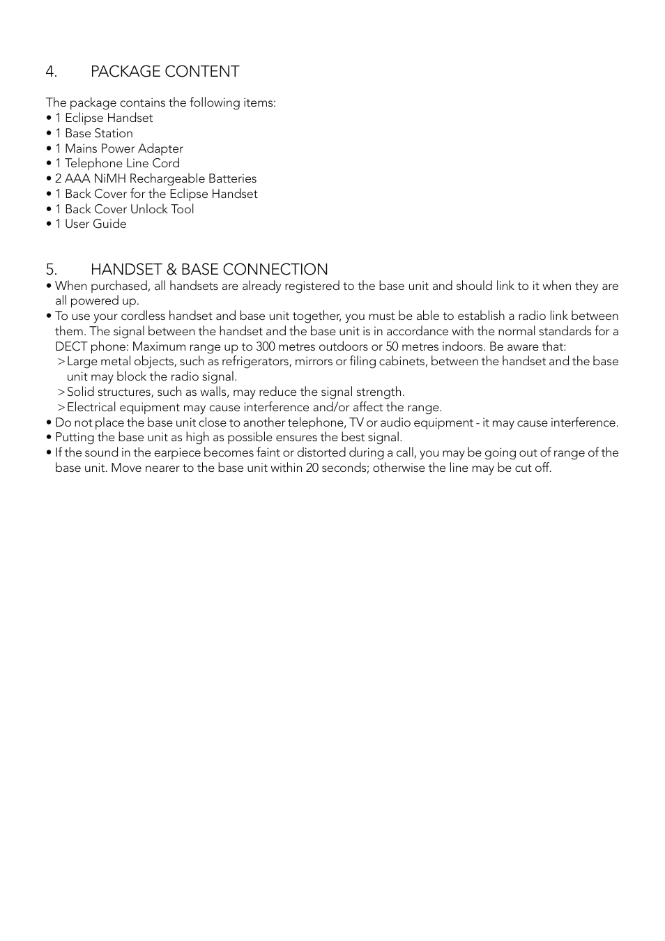 AEG Eclipse 10 User Manual | Page 4 / 34
