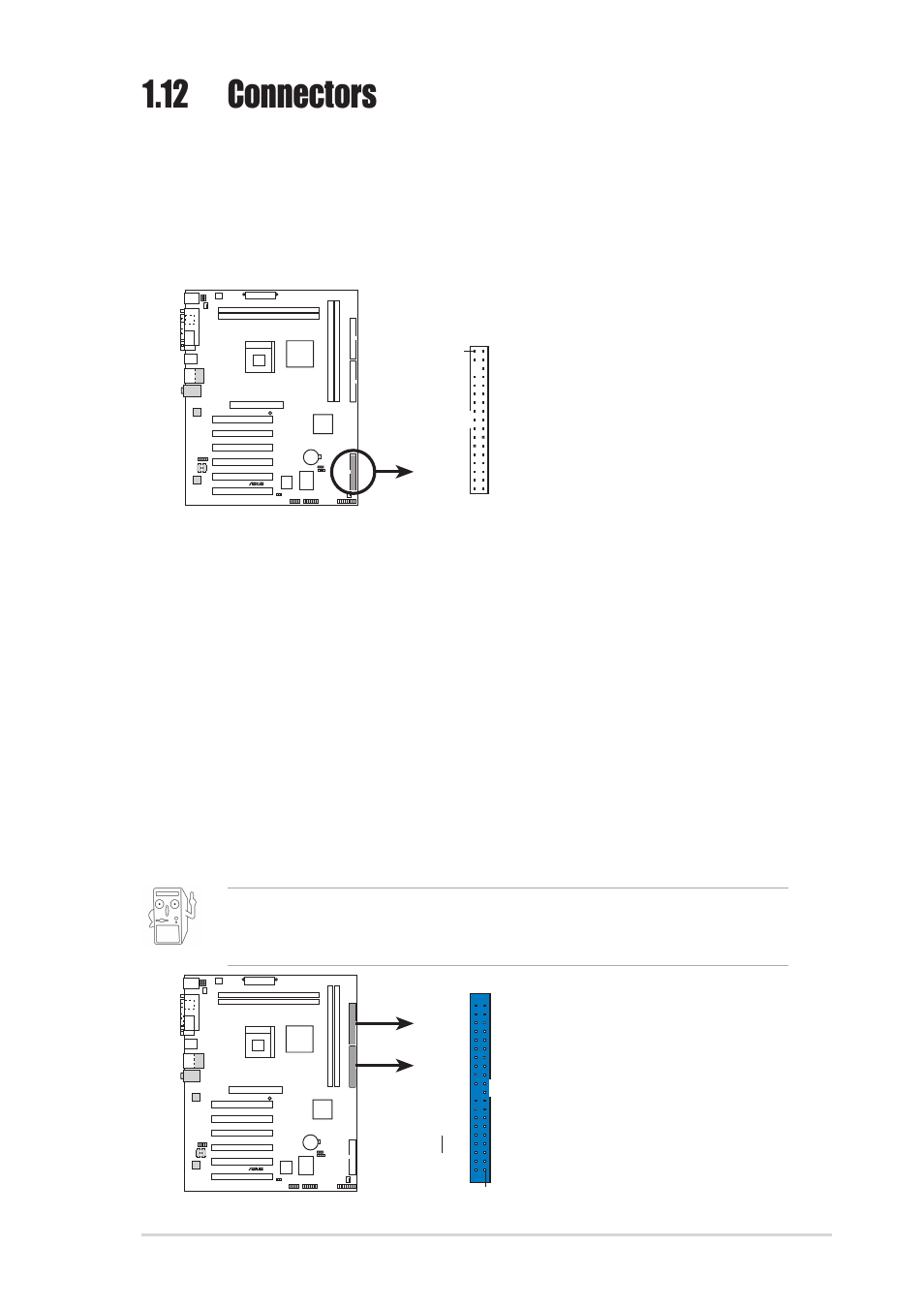 12 connectors, Asus p4sdx motherboard user guide 1-17 | Asus P4SDX User Manual | Page 27 / 64
