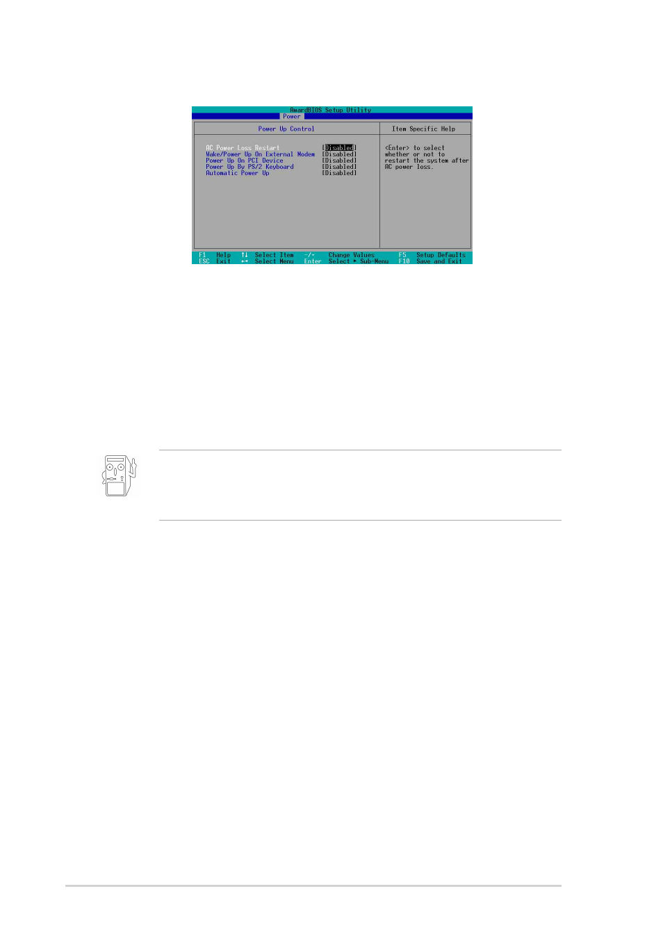 1 power up control | Asus P4SDX User Manual | Page 54 / 64