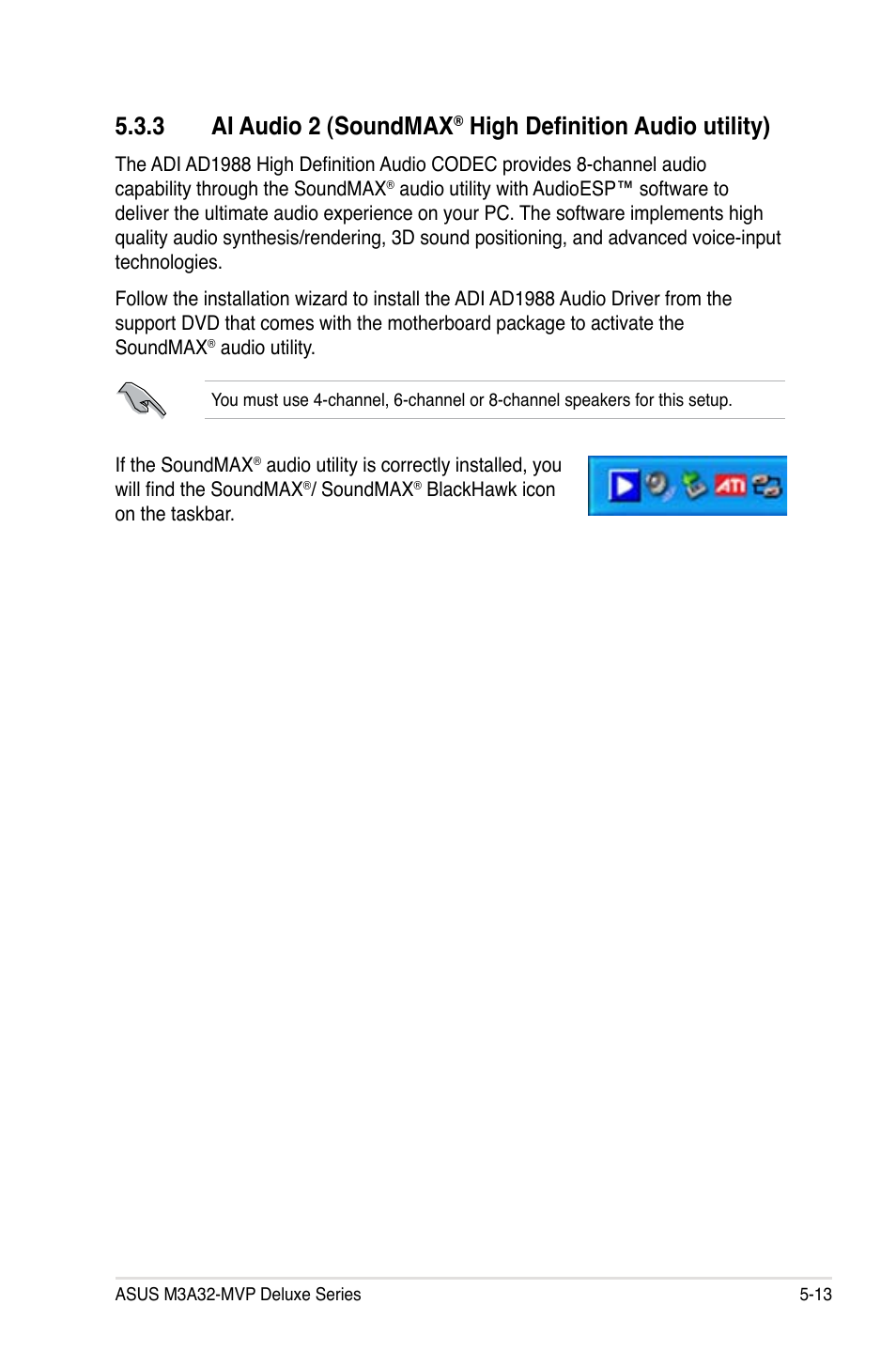 3 ai audio 2 (soundmax, High definition audio utility) | Asus DELUXE SERIES M3A32-MVP User Manual | Page 125 / 176