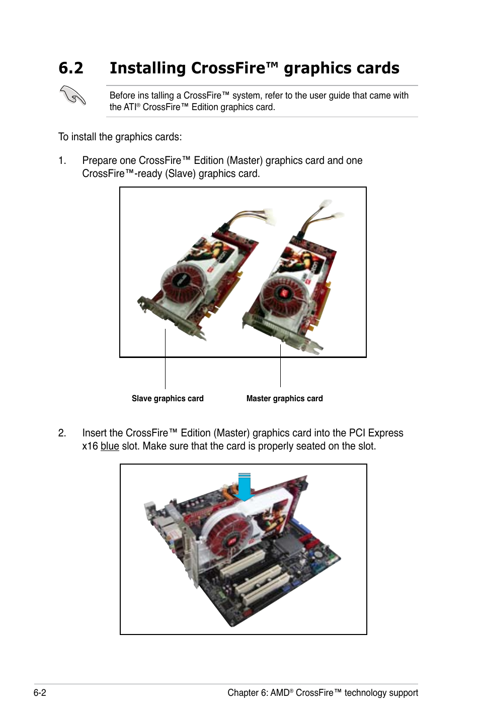 2 installing crossfire™ graphics cards | Asus DELUXE SERIES M3A32-MVP User Manual | Page 166 / 176