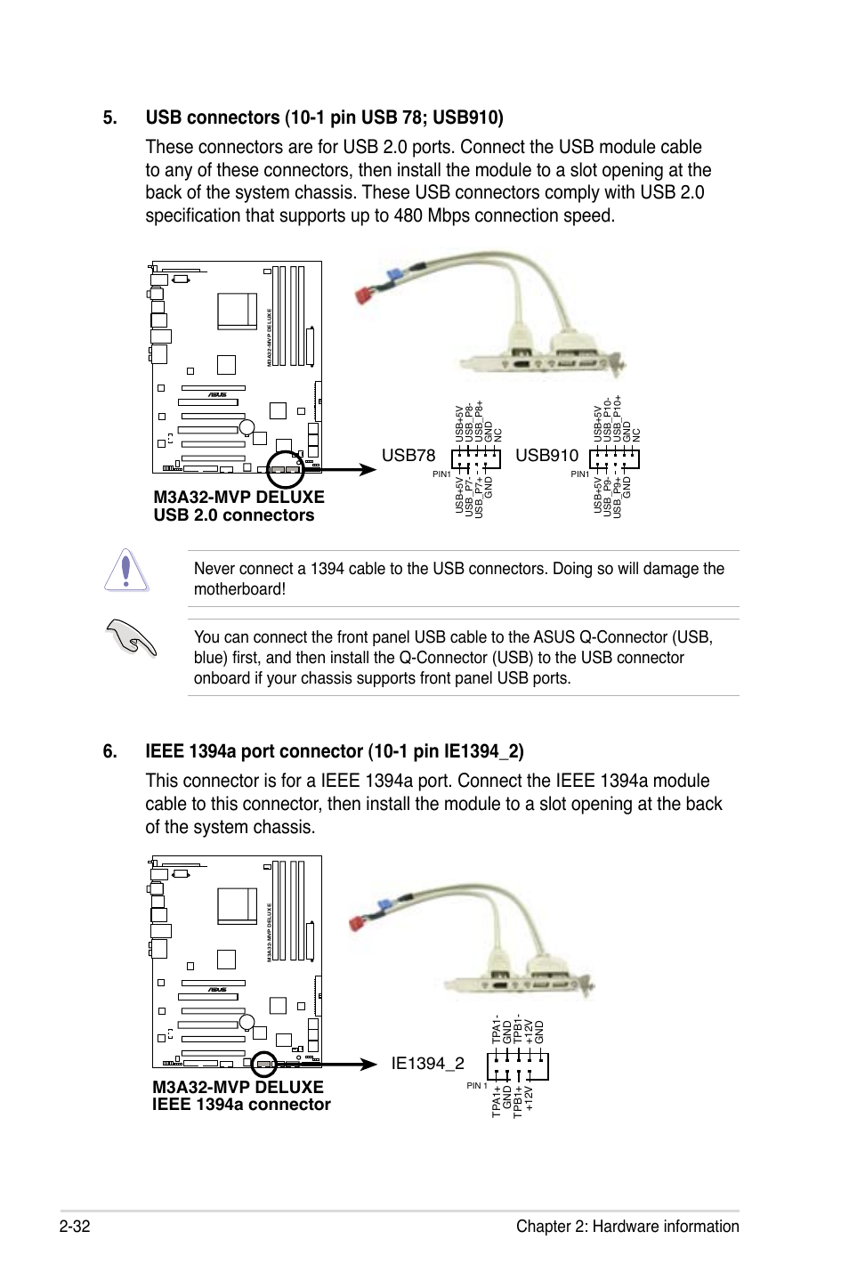 32 chapter 2: hardware information, Usb78 | Asus DELUXE SERIES M3A32-MVP User Manual | Page 58 / 176