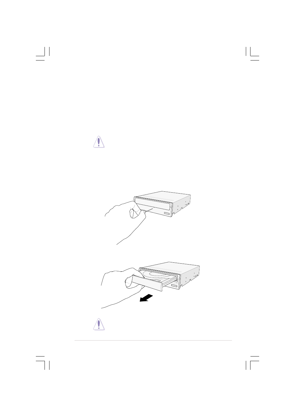 Using the emergency eject pinhole | Asus DVD-R/RW Drive DVR-104 User Manual | Page 21 / 24