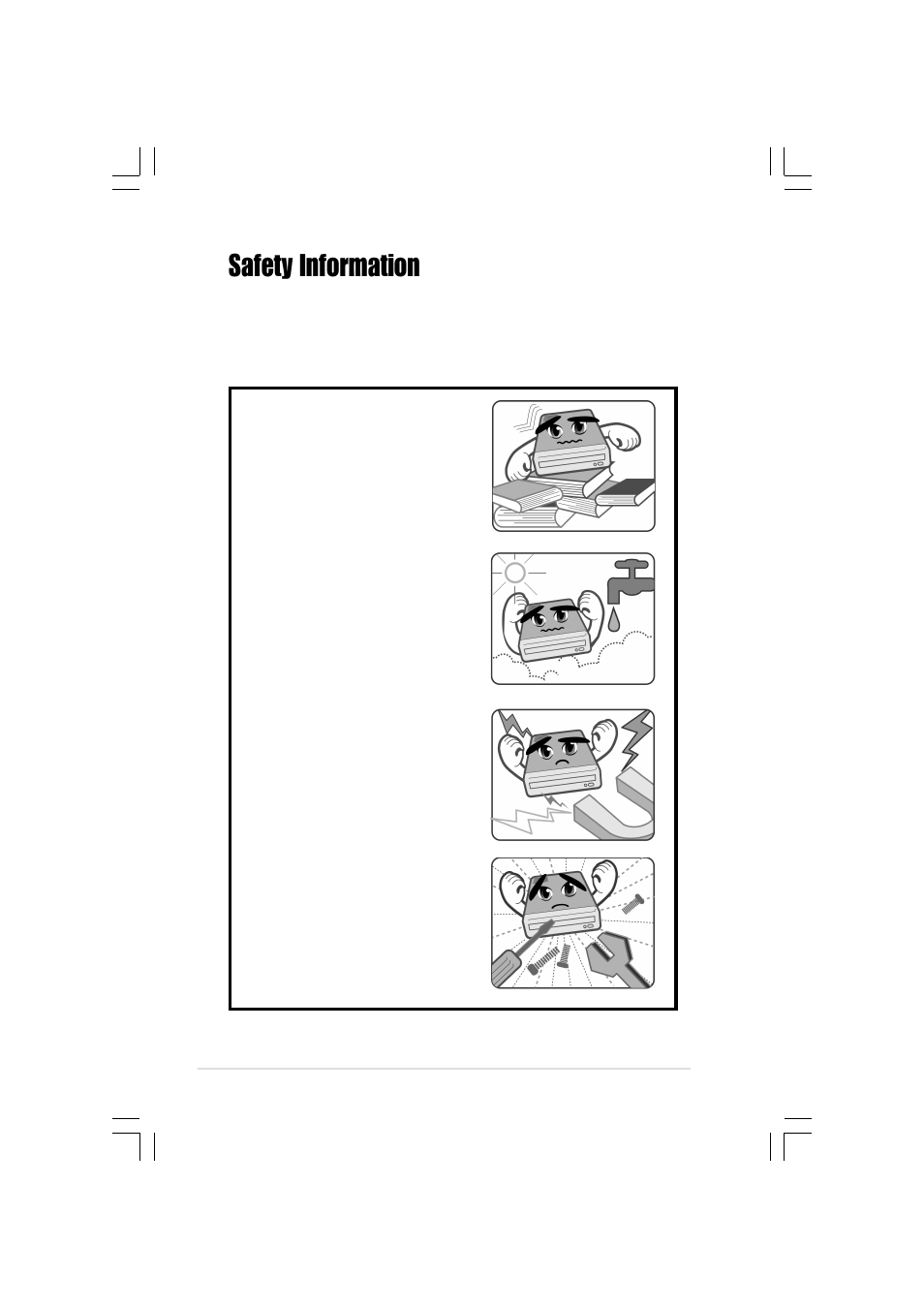 Safety information, Installation notices | Asus DVD-R/RW Drive DVR-104 User Manual | Page 6 / 24