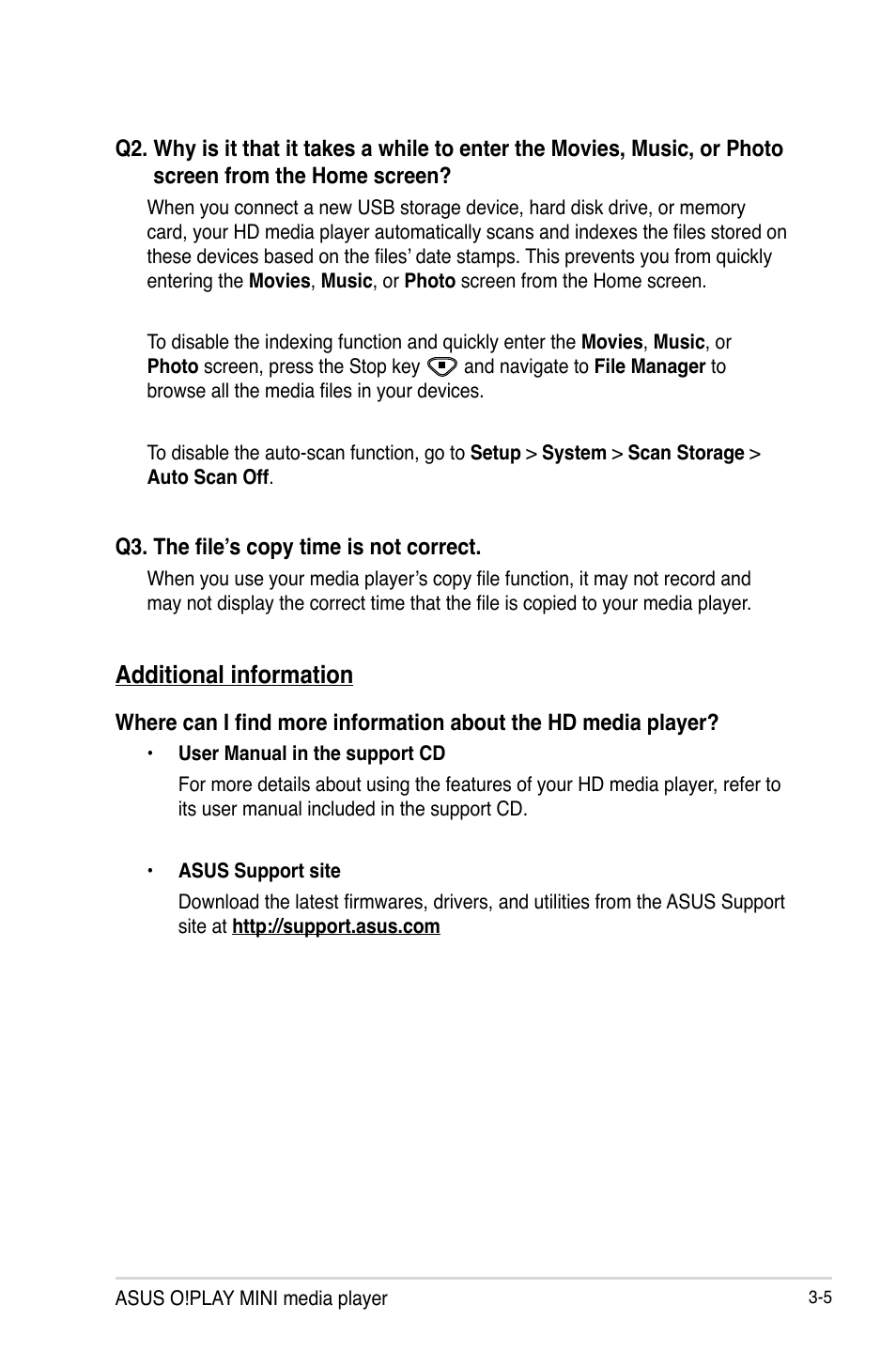 Additional information, Additional information -5 | Asus O!PLAY MINI E6072 User Manual | Page 35 / 44