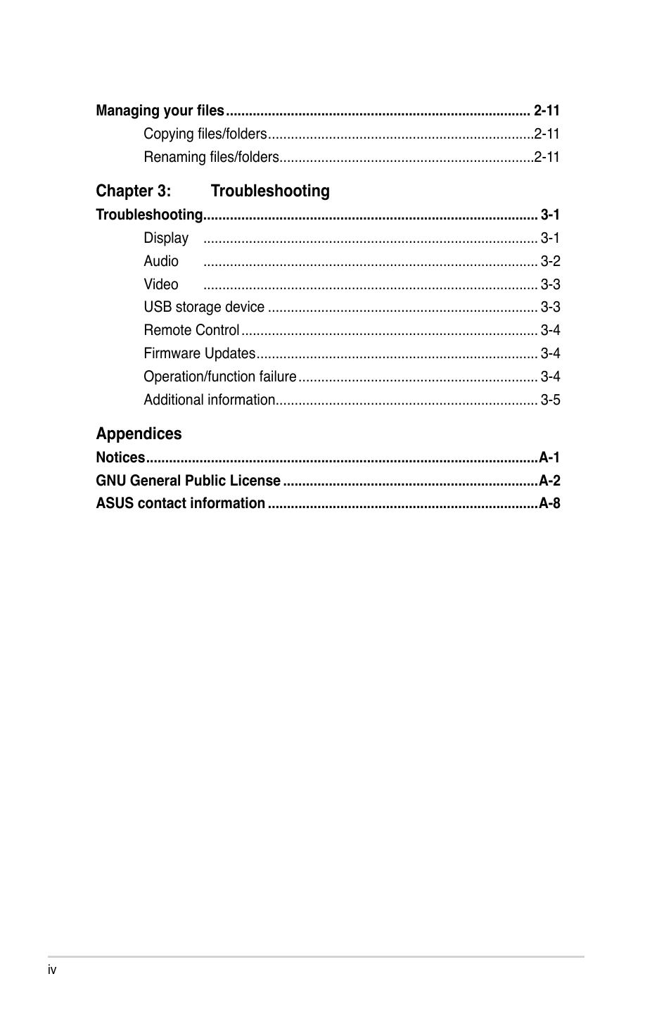 Asus O!PLAY MINI E6072 User Manual | Page 4 / 44