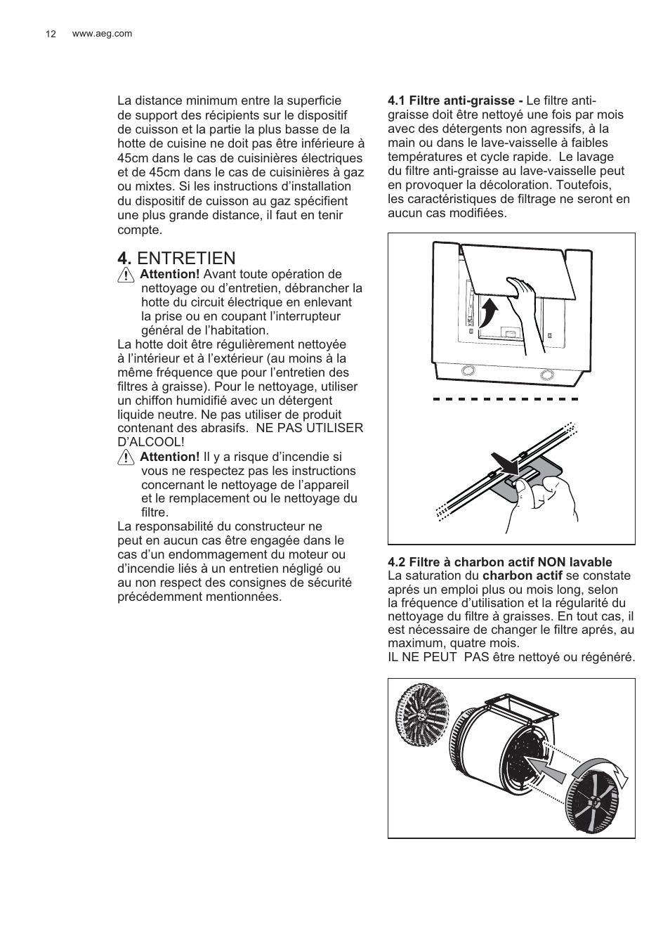 Entretien | AEG X56143MD0 User Manual | Page 12 / 128