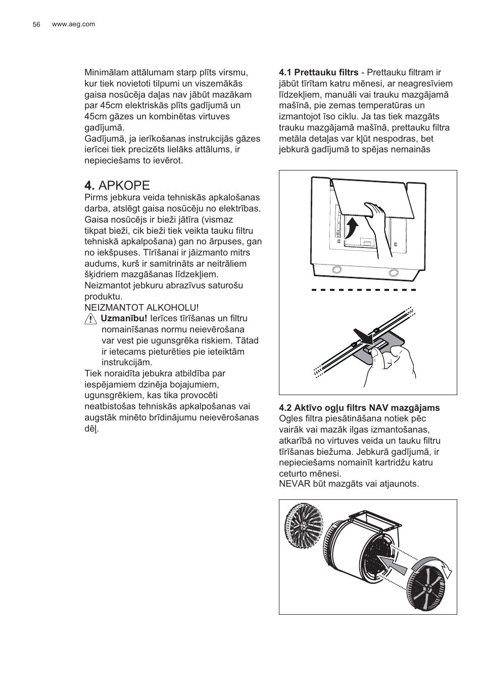 Apkope | AEG X56143MD0 User Manual | Page 56 / 128