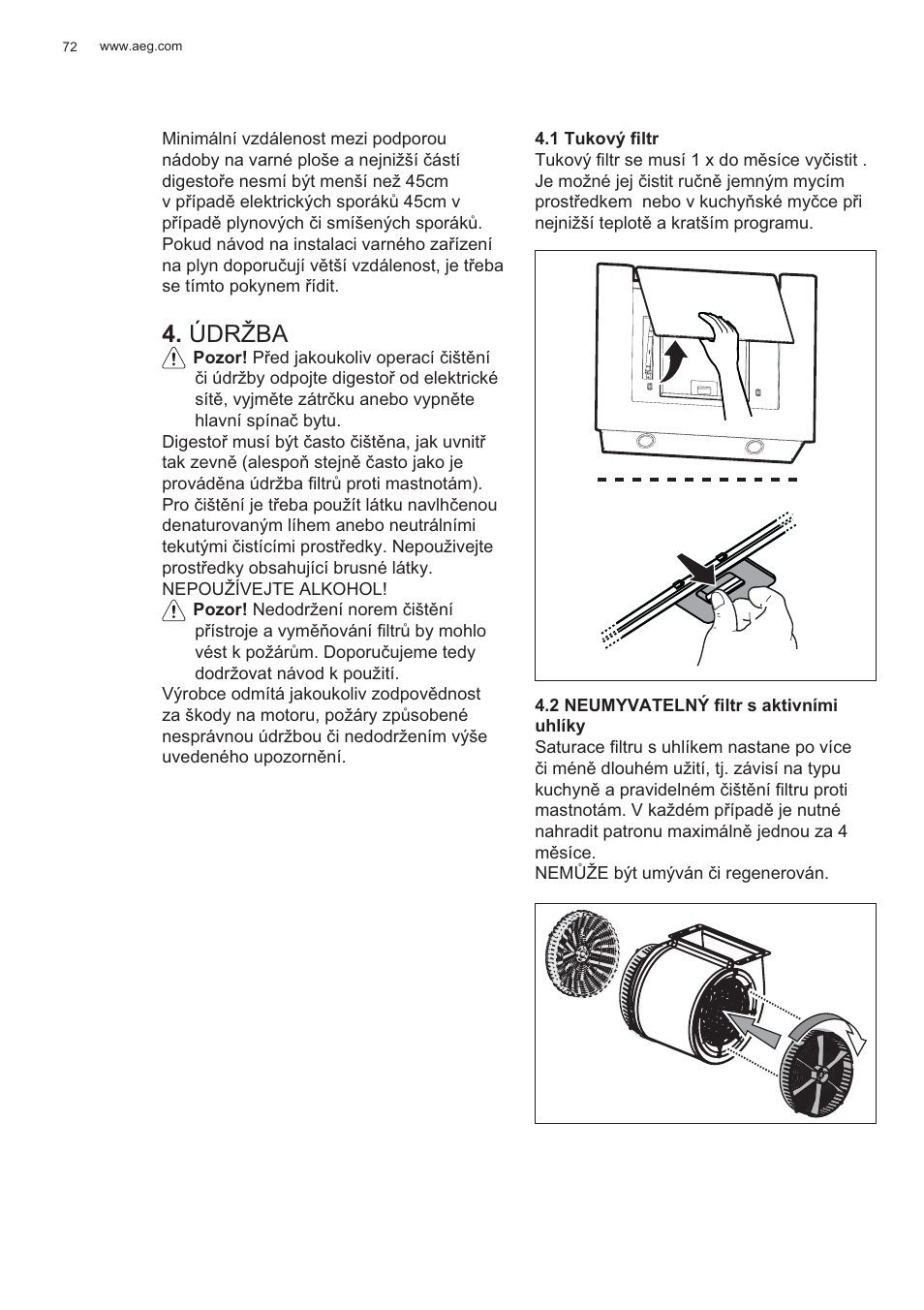 Údržba | AEG X56143MD0 User Manual | Page 72 / 128