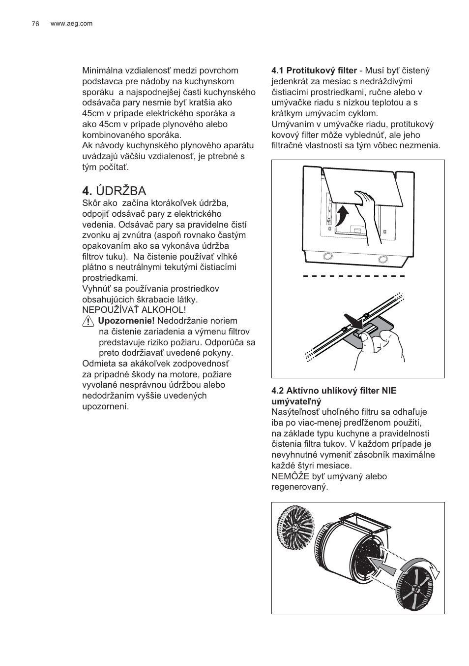 Údržba | AEG X56143MD0 User Manual | Page 76 / 128