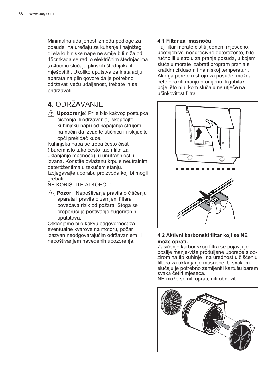 Održavanje | AEG X56143MD0 User Manual | Page 88 / 128