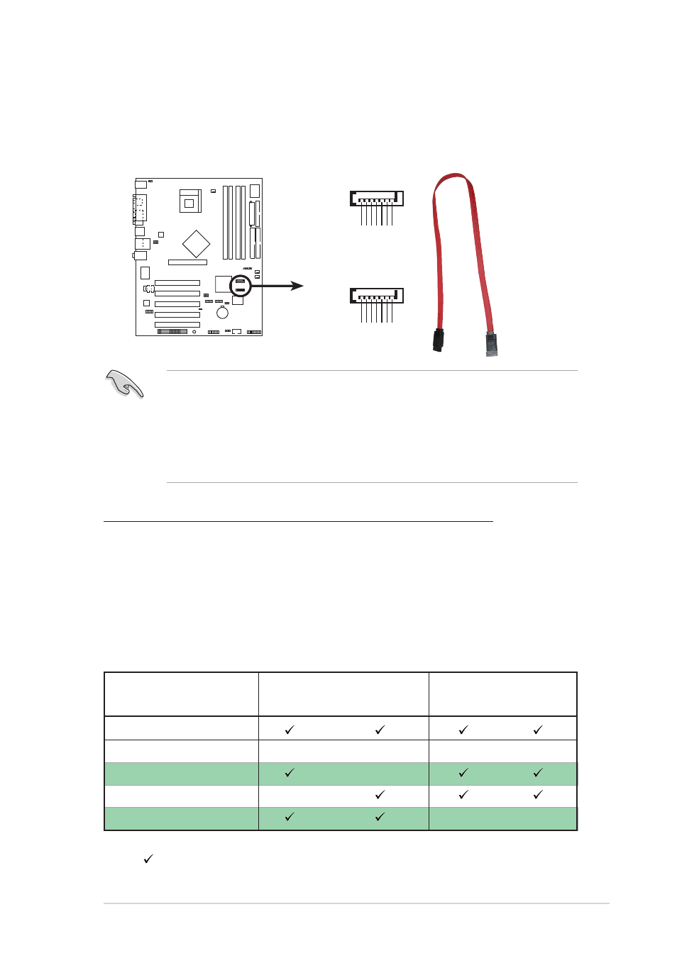 Parallel ata and serial ata device configurations, P4p8x sata connectors sata2, Sata1 | Asus P4P8X User Manual | Page 33 / 84