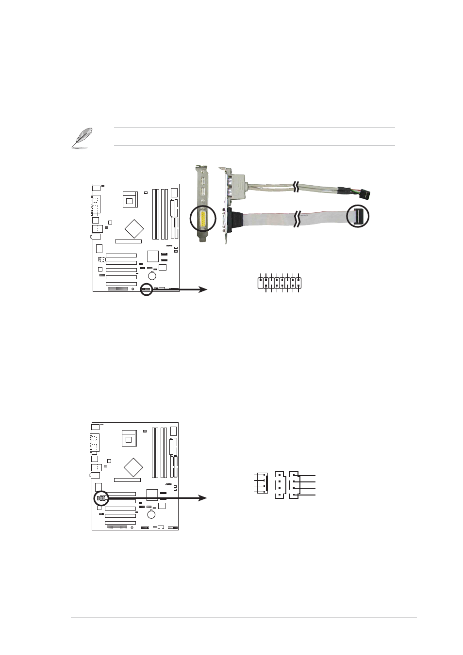 The usb 2.0/game module is purchased separately, P4p8x game connector game1, P4p8x internal audio connectors | Asus P4P8X User Manual | Page 37 / 84