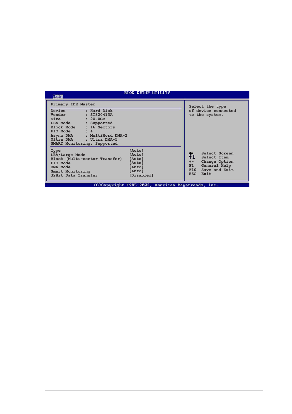 5 primary/secondary/third/fourth ide master/slave, Type [auto, Lba/large mode [auto | Block (multi-sector transfer) [auto, Pio mode [auto | Asus P4P8X User Manual | Page 51 / 84