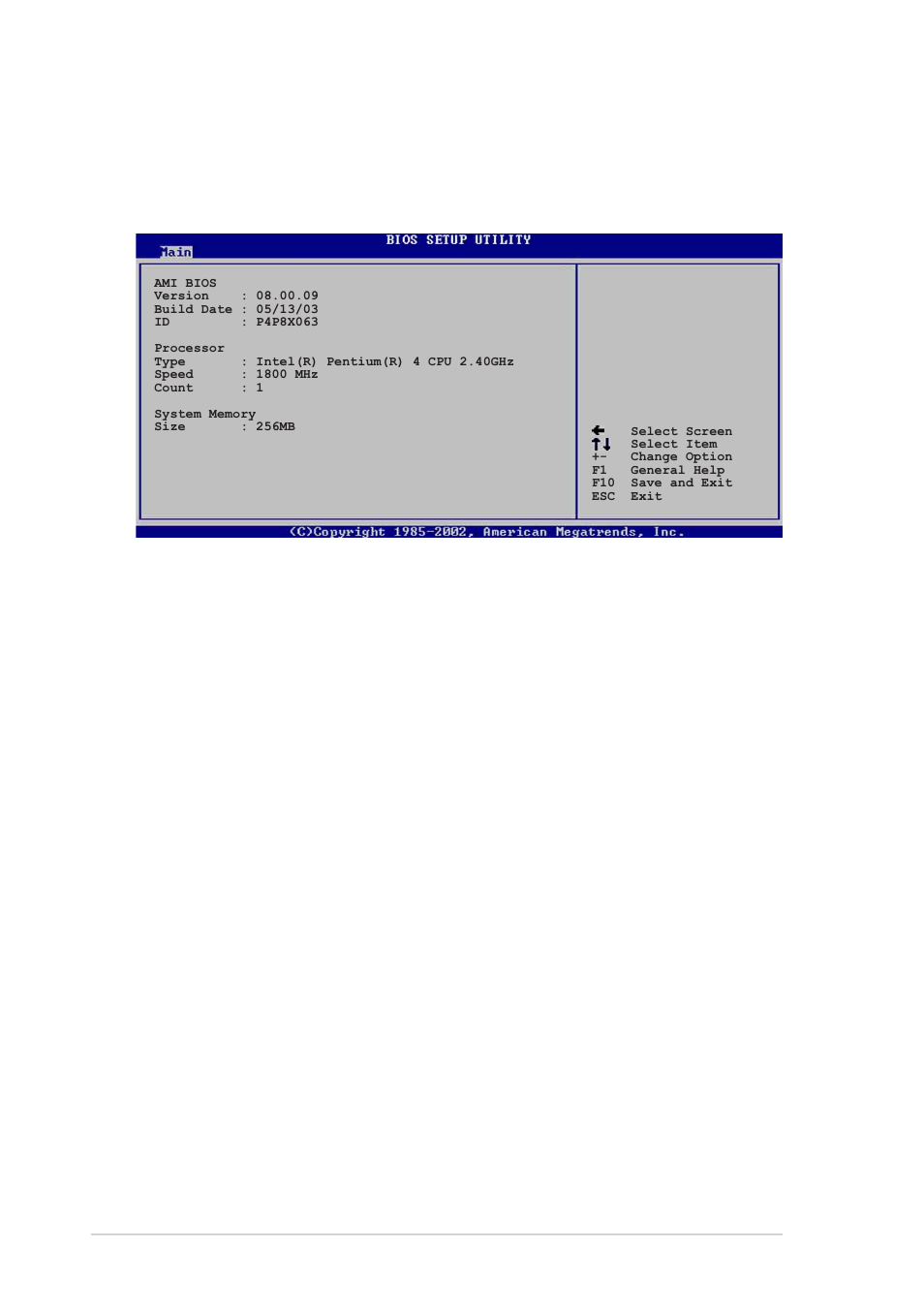 7 system information, Ami bios, Processor | Asus P4P8X User Manual | Page 54 / 84