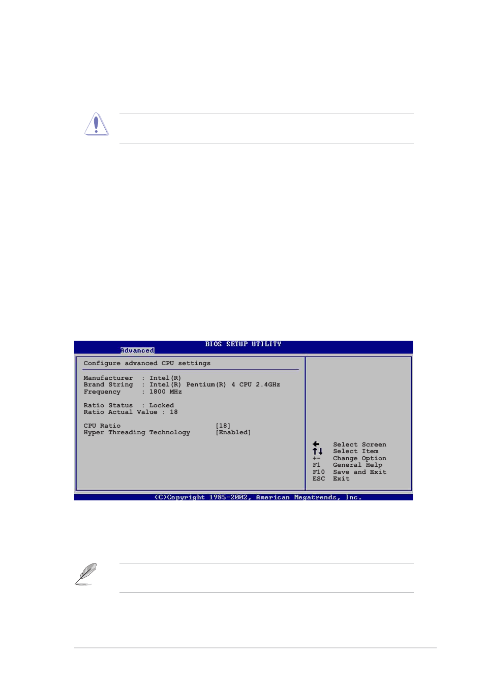 2 cpu configuration, Hyper-threading technology [enabled, Ddr reference voltage [auto | Agp vddq voltage [1.50v, Cpu vcore voltage [auto | Asus P4P8X User Manual | Page 57 / 84