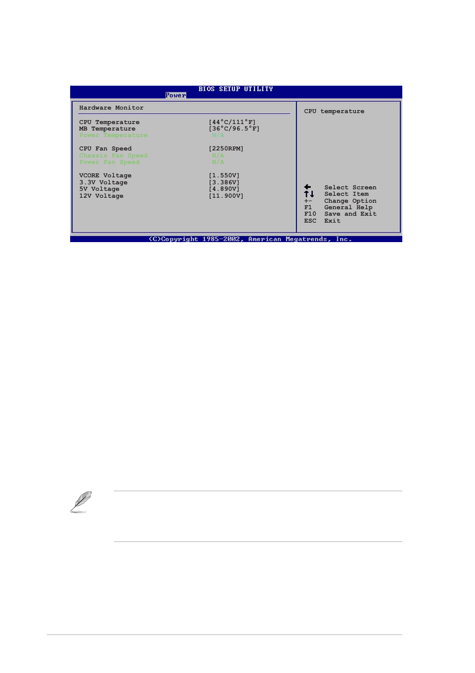 7 hardware monitor, 28 chapter 2: bios information | Asus P4P8X User Manual | Page 68 / 84