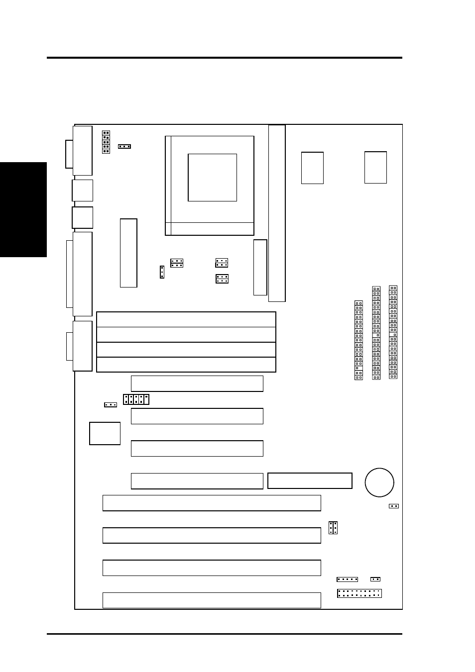 Iii. installation, Map of the asus motherboard, Map of board) iii. inst alla tion | Asus P/I-XP55T2P4 User Manual | Page 10 / 64