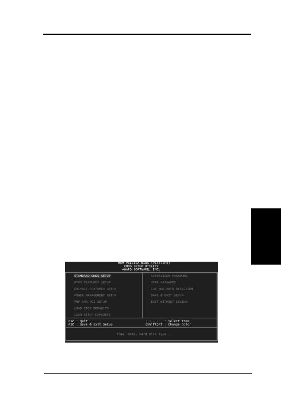 Iv. bios software, Bios setup | Asus P/I-XP55T2P4 User Manual | Page 35 / 64