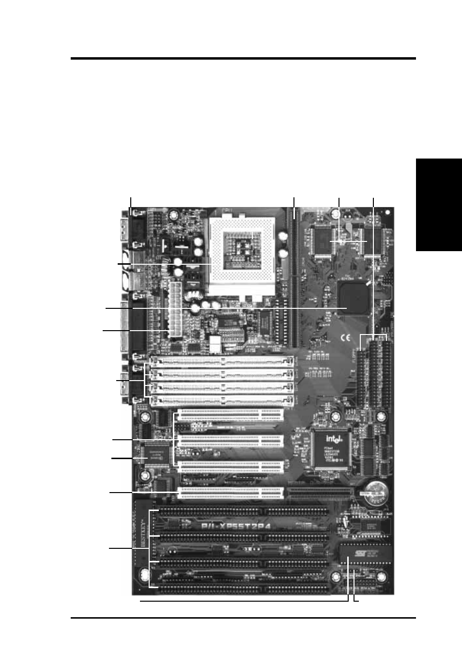 Ii. features, Parts of the motherboard | Asus P/I-XP55T2P4 User Manual | Page 9 / 64