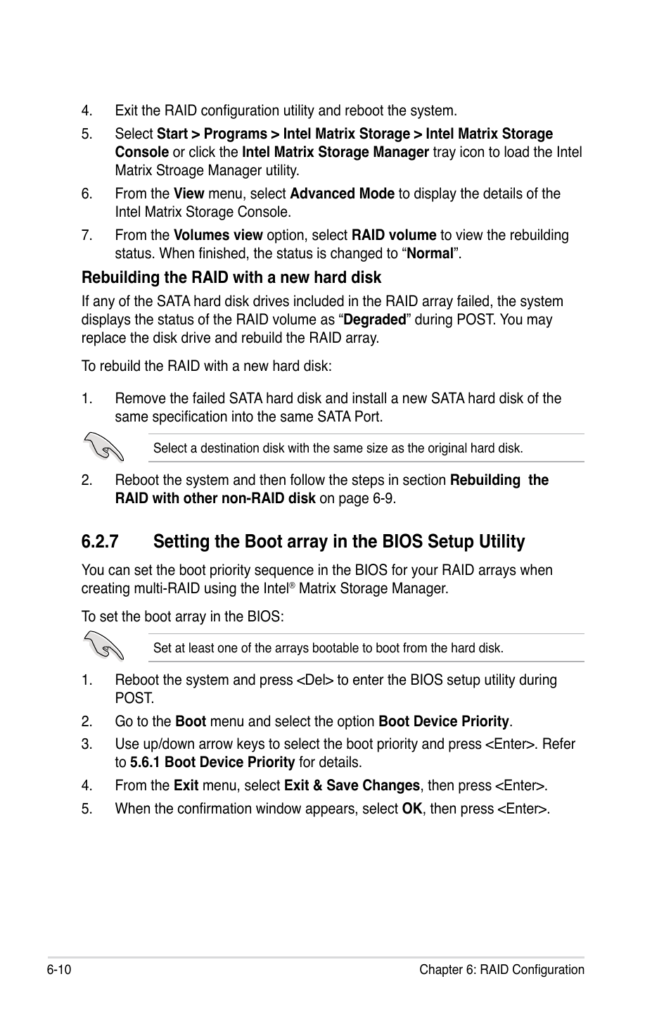7 setting the boot array in the bios setup utility | Asus RS100-E5-PI2 User Manual | Page 104 / 148