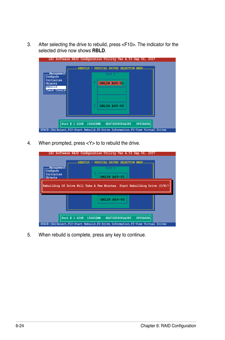24 chapter 6: raid configuration | Asus RS100-E5-PI2 User Manual | Page 118 / 148
