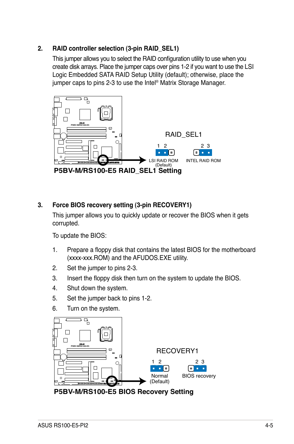 Raid_sel1, Recovery1 | Asus RS100-E5-PI2 User Manual | Page 51 / 148