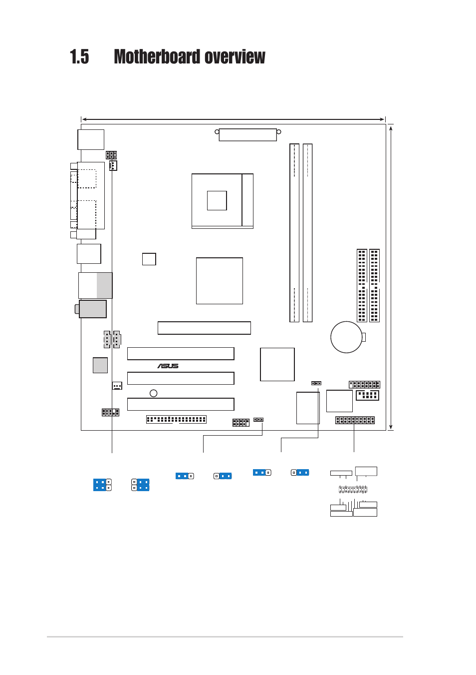 5 motherboard overview, 1 motherboard layout, 6 chapter 1: product introduction | 4cm (9.6in), P4sp-mx se, Super i/o, Pci slot 1, Pci slot 2 pci slot 3 | Asus P4SP-MX SE User Manual | Page 14 / 64