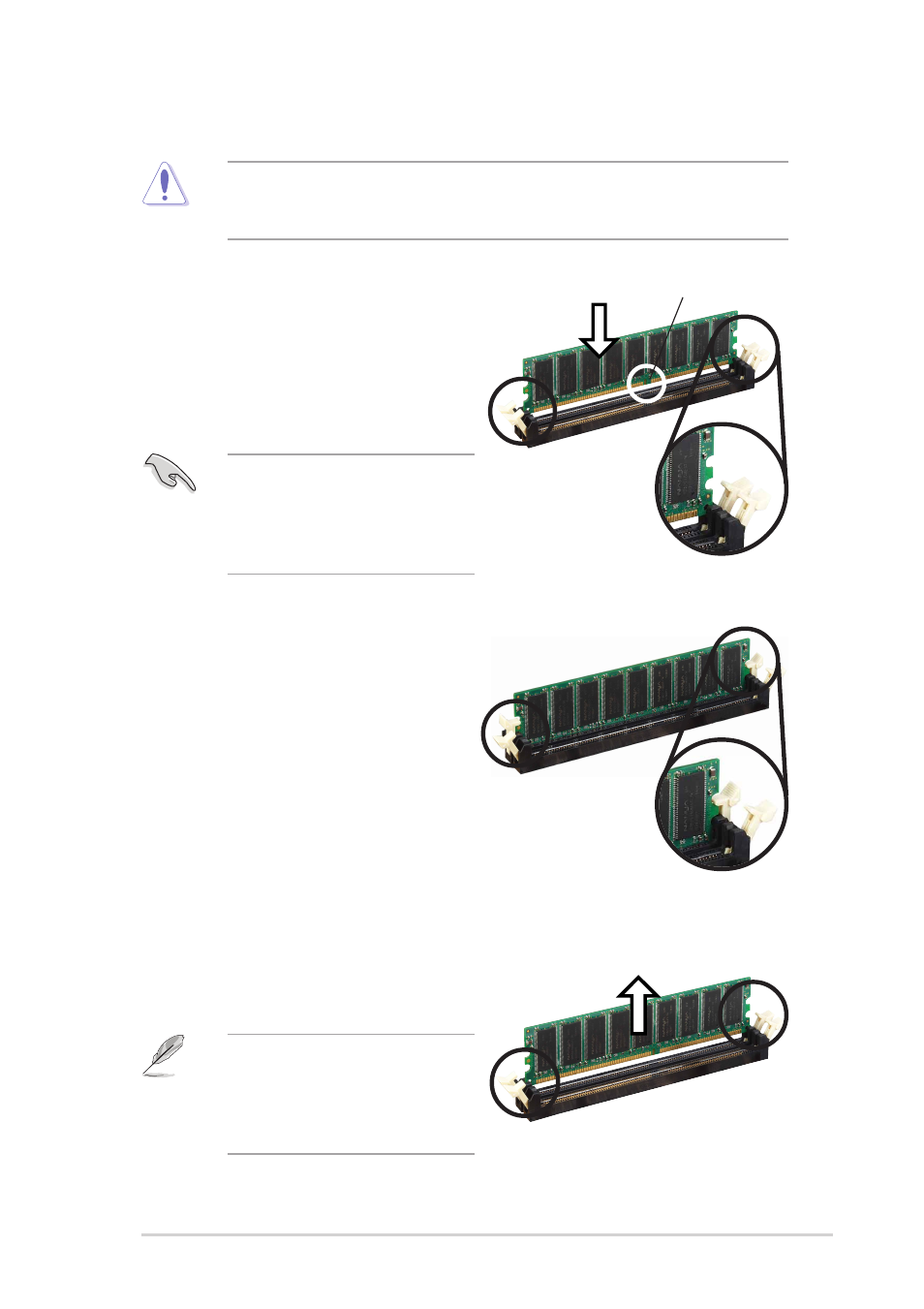 3 installing a dimm, 4 removing a dimm | Asus P4SP-MX SE User Manual | Page 19 / 64