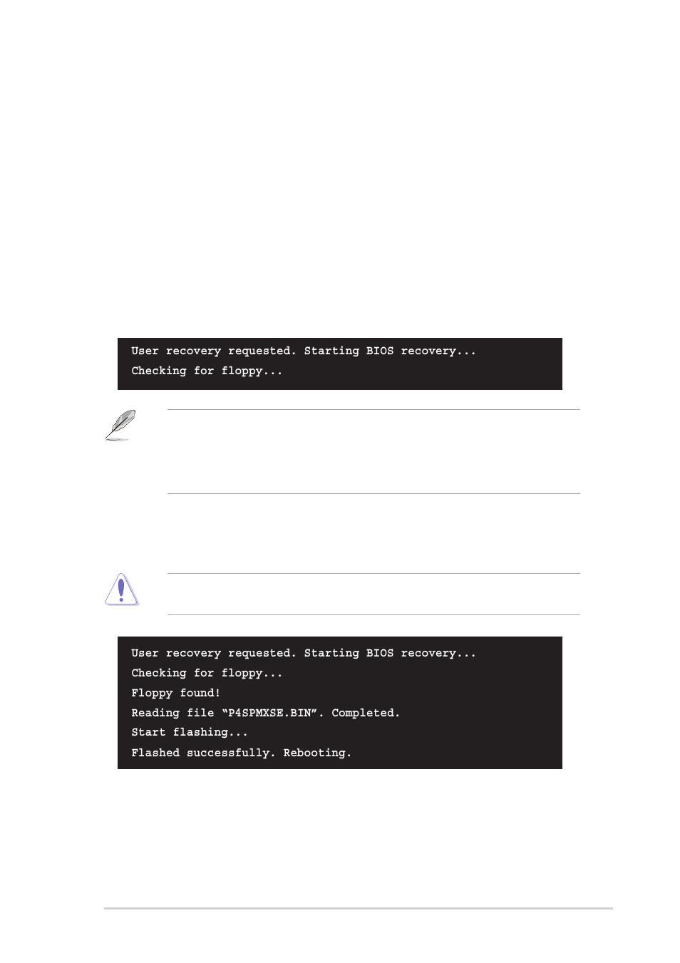 2 using asus ez flash to update the bios | Asus P4SP-MX SE User Manual | Page 35 / 64