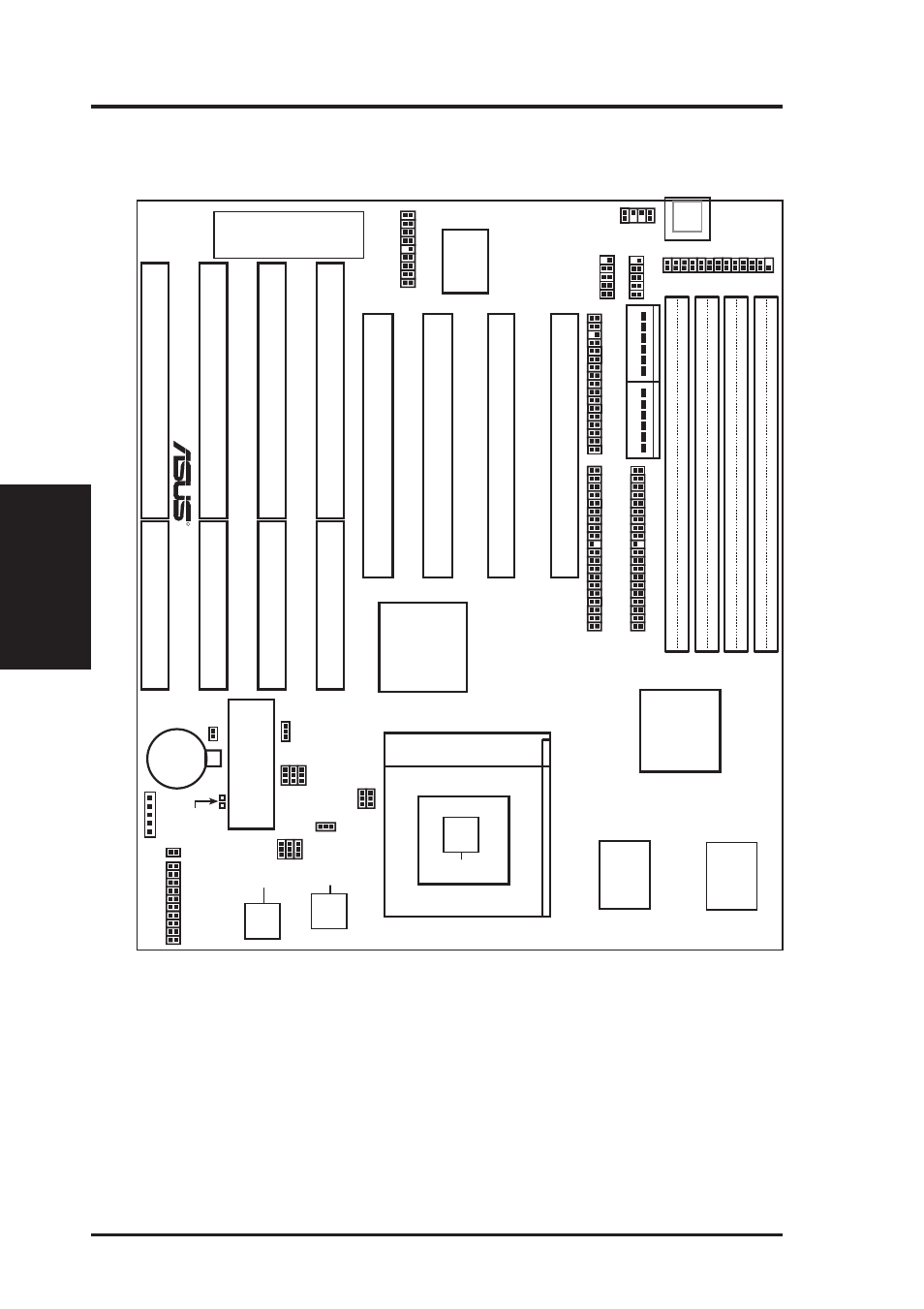 Iii. installation, Map of the asus hx97 motherboard, 10 asus hx97 user’s manual | Map of board) iii. inst alla tion, Intel 430hx pciset, Intel piix3 pciset | Asus Pentium Motherboard HX97 User Manual | Page 10 / 64