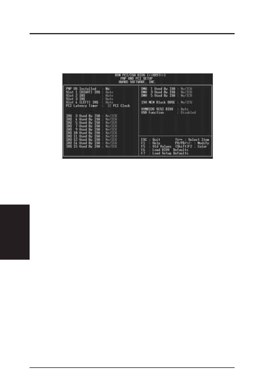 Iv. bios software, Pnp and pci setup | Asus Pentium Motherboard HX97 User Manual | Page 48 / 64