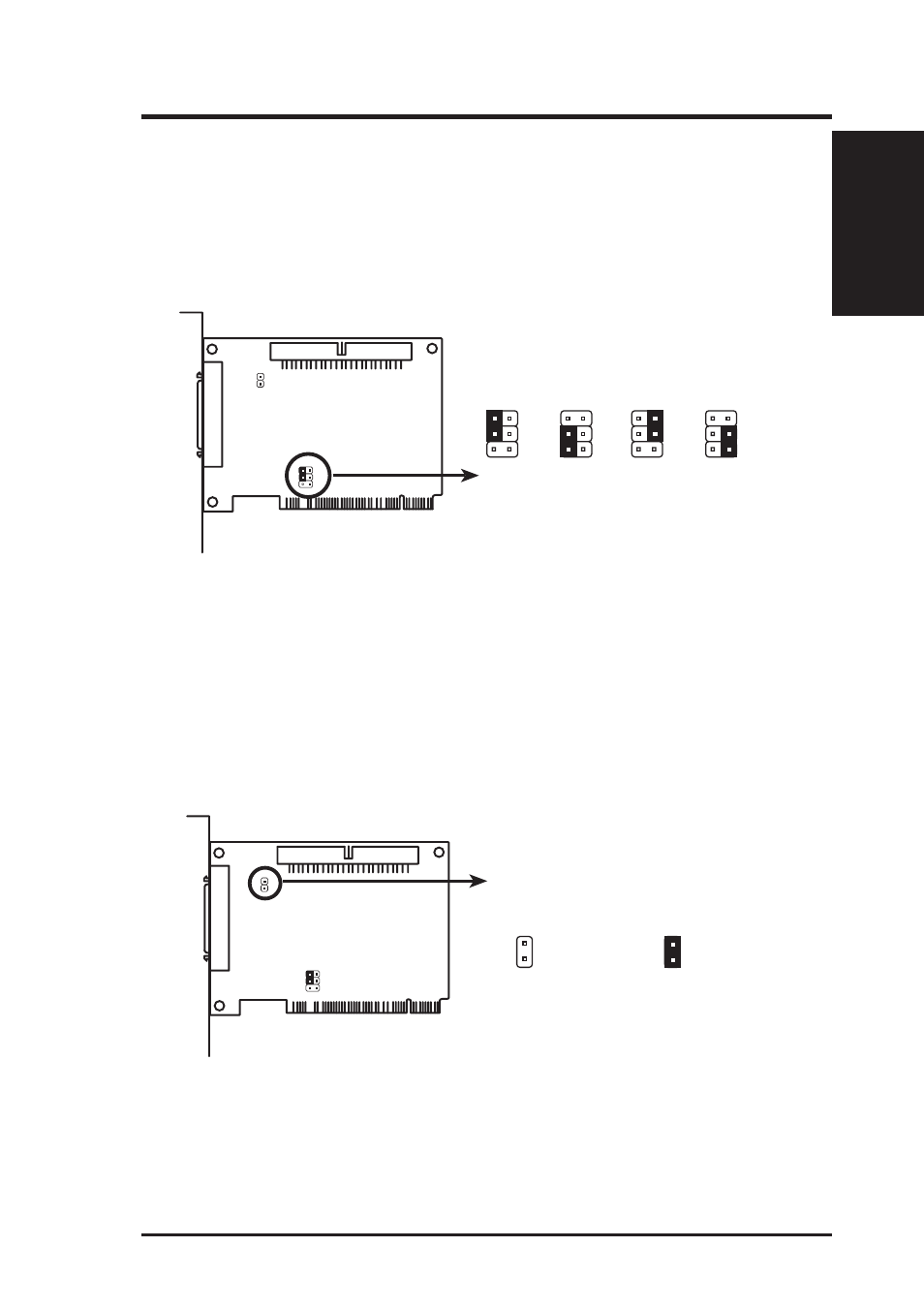 Vi. asus pci-sc200 scsi card, Setting the int assignment, Terminator settings | Asus hx97 user’s manual 59 | Asus Pentium Motherboard HX97 User Manual | Page 59 / 64