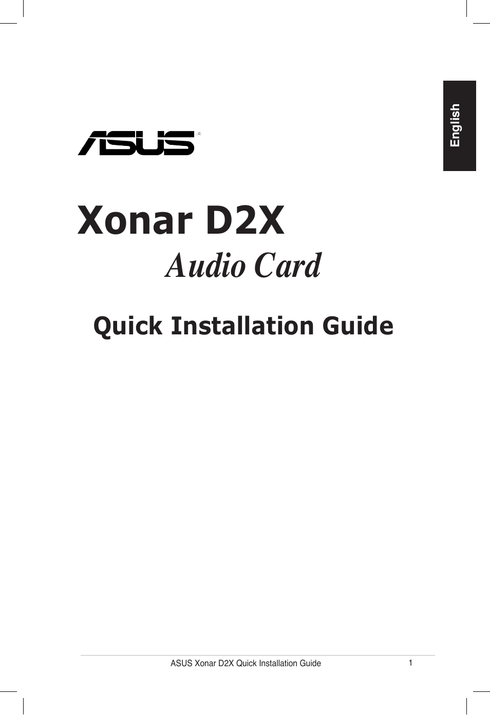 Asus Audio Card Xonar D2X User Manual | 70 pages