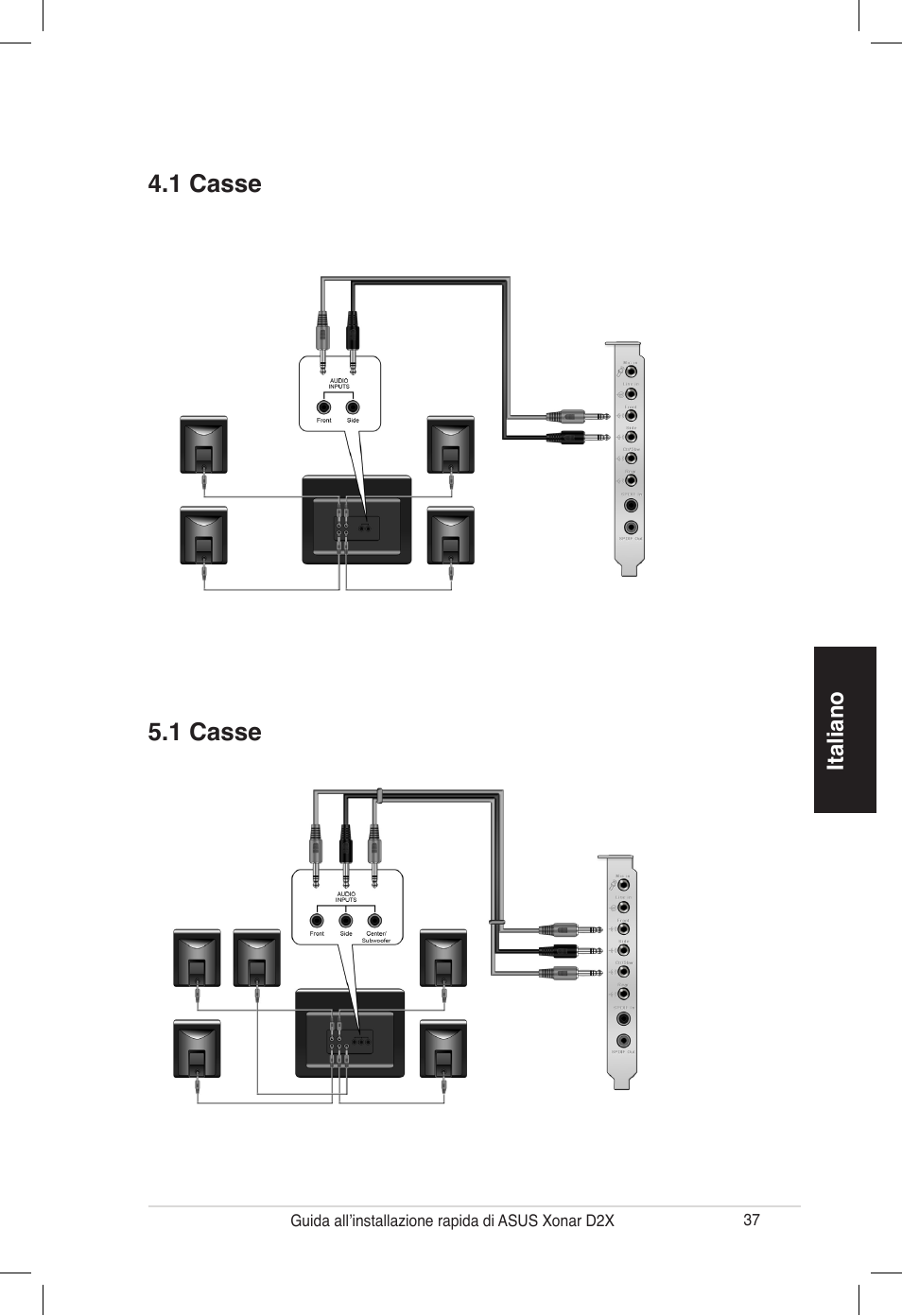 1 casse 4.1 casse | Asus Audio Card Xonar D2X User Manual | Page 37 / 70