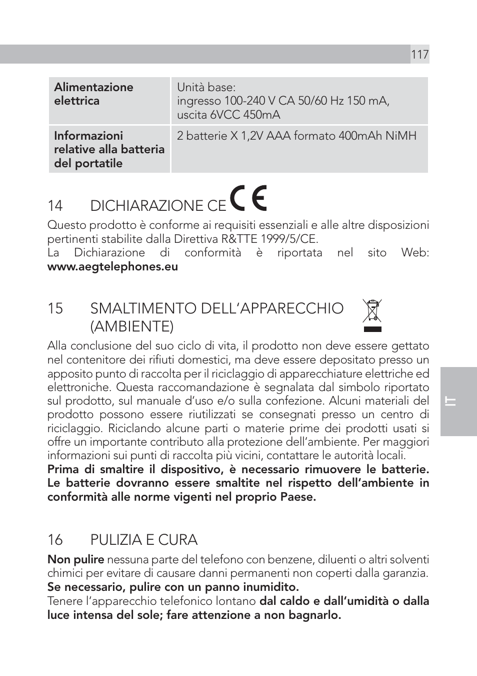 AEG Voxtel S105 User Manual | Page 117 / 268