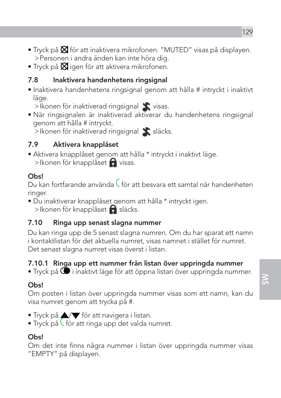 AEG Voxtel S105 User Manual | Page 129 / 268