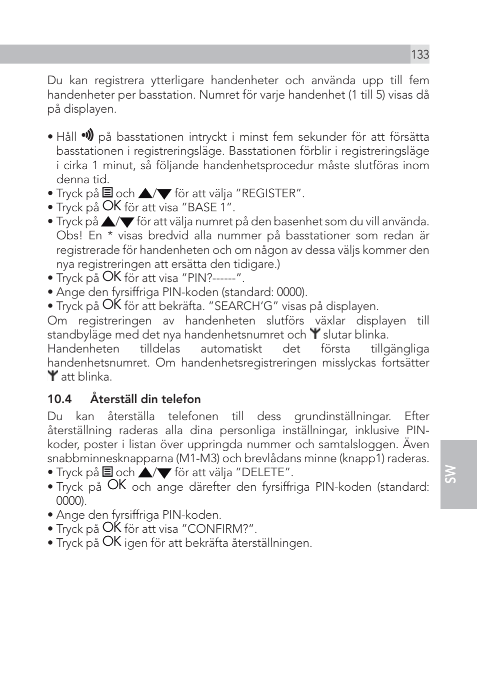 AEG Voxtel S105 User Manual | Page 133 / 268