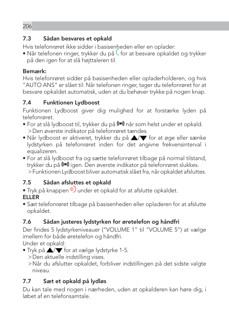 AEG Voxtel S105 User Manual | Page 206 / 268