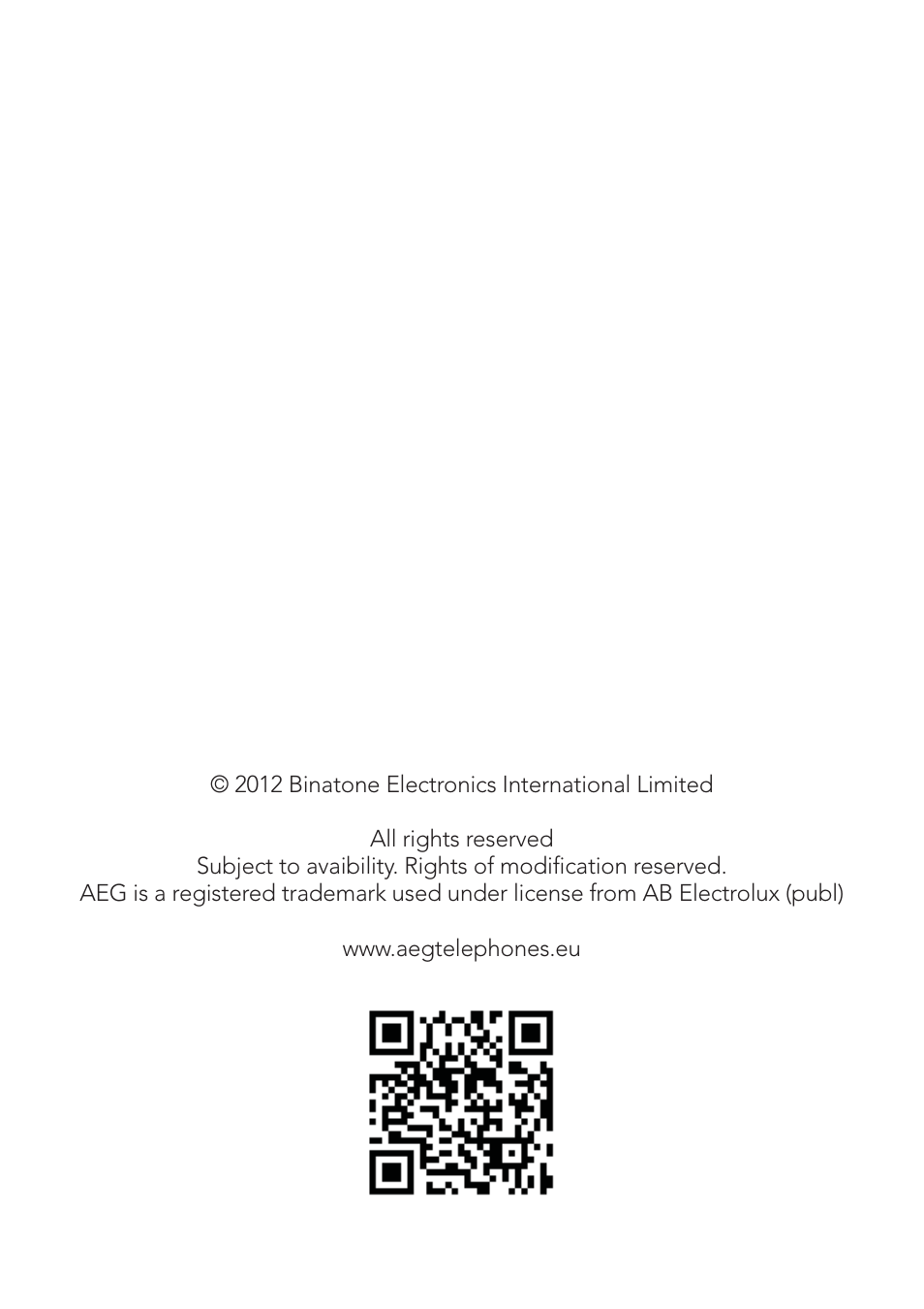 AEG Voxtel S105 User Manual | Page 268 / 268