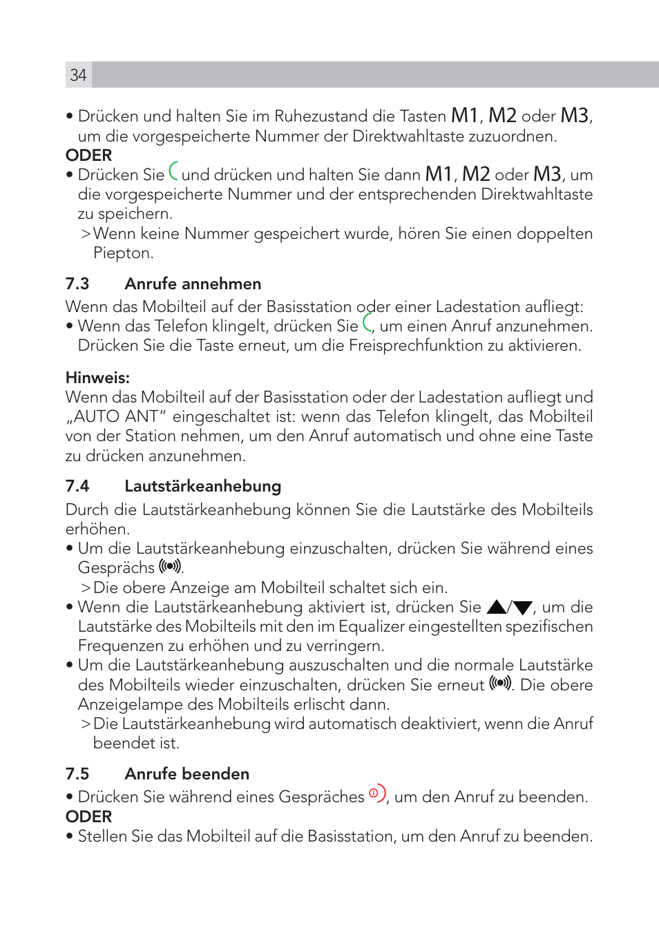 AEG Voxtel S105 User Manual | Page 34 / 268