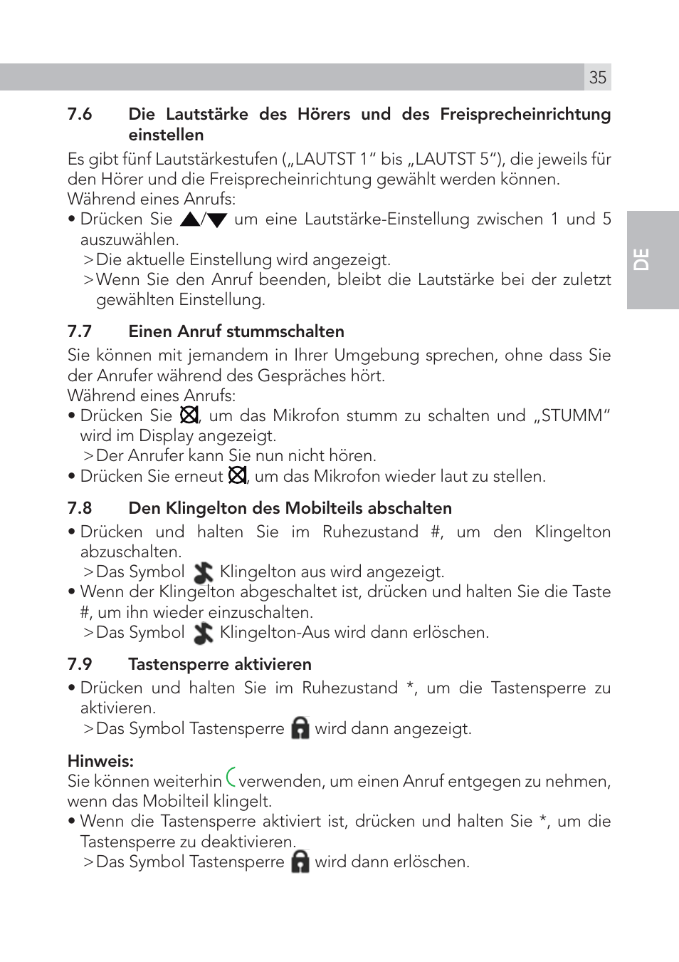 En de | AEG Voxtel S105 User Manual | Page 35 / 268