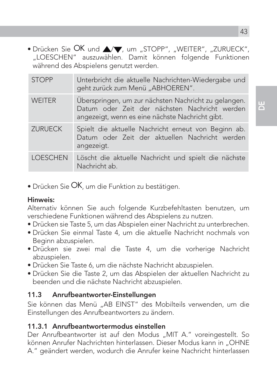 En de | AEG Voxtel S105 User Manual | Page 43 / 268