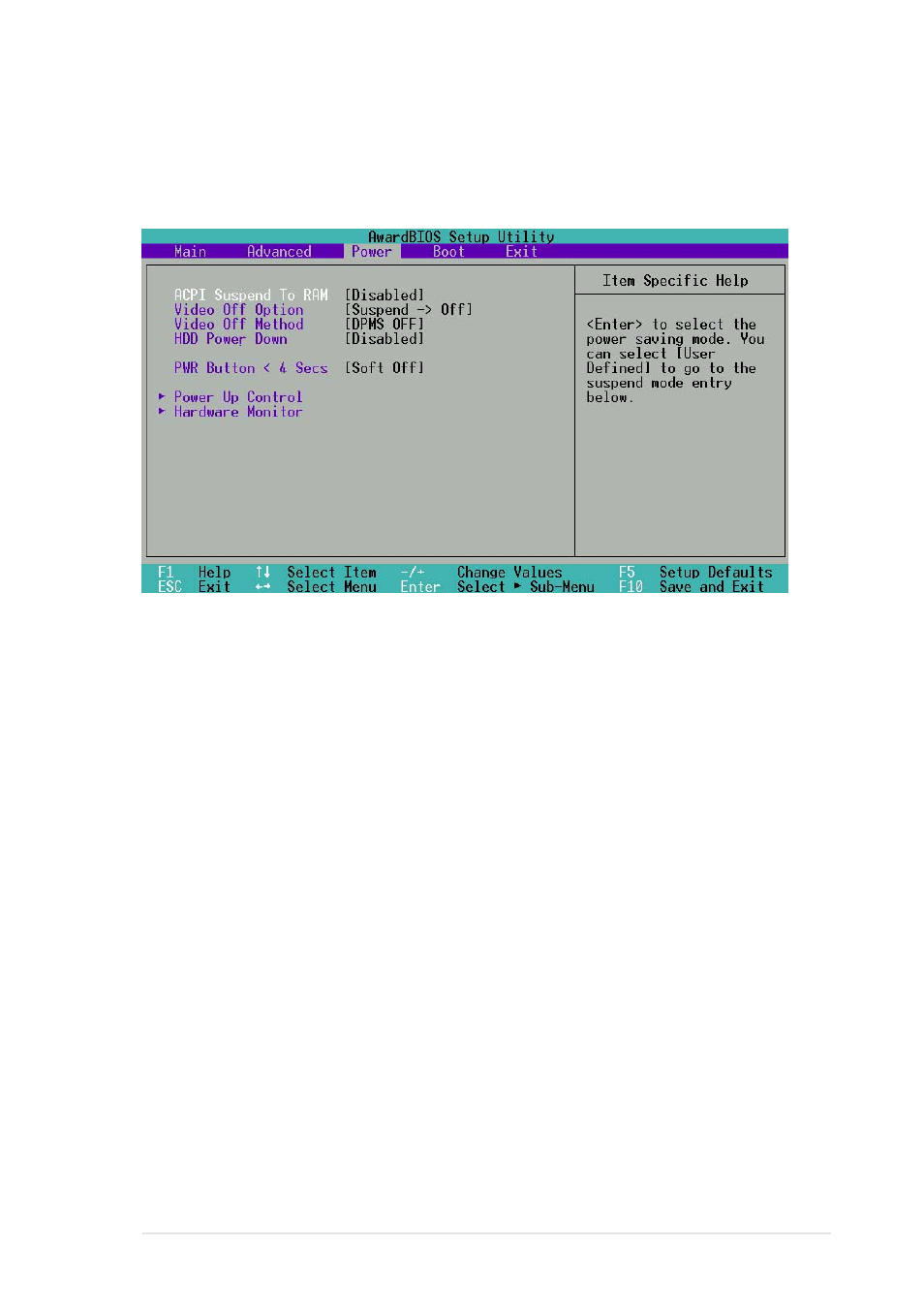 5 power menu | Asus A7N266-VM User Manual | Page 75 / 116