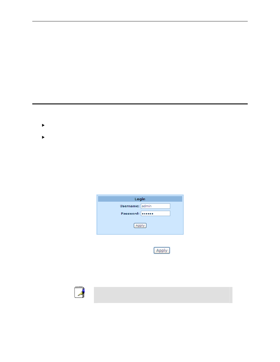 Using the configuration manager, 1 log into the configuration manager | Asus RX3141 User Manual | Page 29 / 102