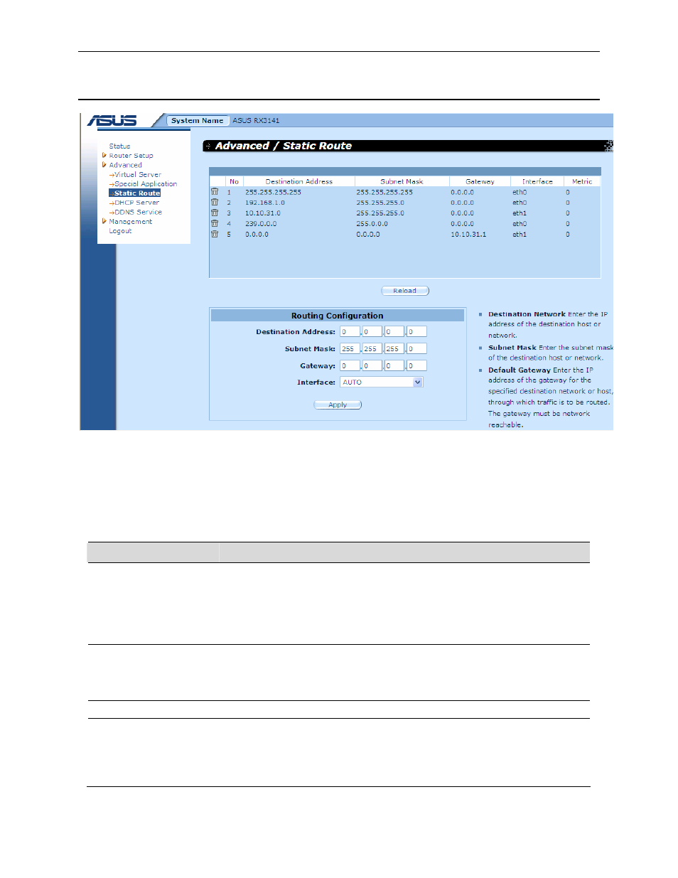 2 static route | Asus RX3141 User Manual | Page 50 / 102